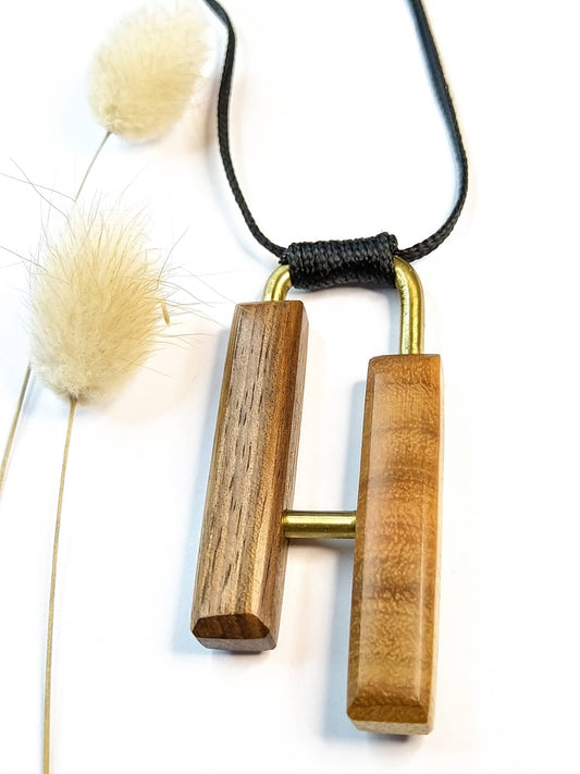 Teak and Eucalyptus Pendant