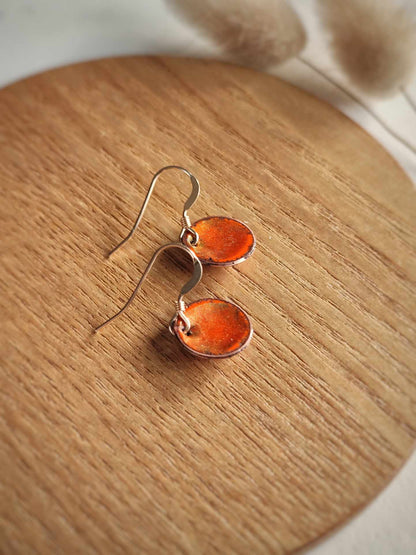 Shimmering Orange and Gold Petite Earring